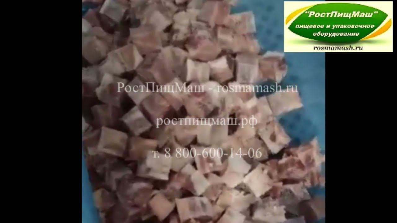 Обзор Машины нарезки мороженого мяса (до -5) кубиком TS-DP300 от РостПищМаш смотреть онлайн