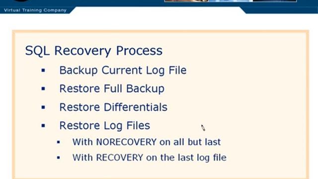 SQL Server Recovery Process Lesson 12.1 смотреть онлайн