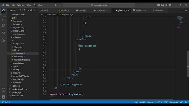 Pagination in React Js