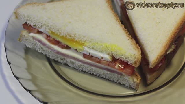 Английский бутерброд с яичницей | Видео Рецепт