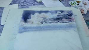 Холст для акварели. Плюсы и минусы. Акварельный пейзаж на холсте. Watercolour on the canvas.