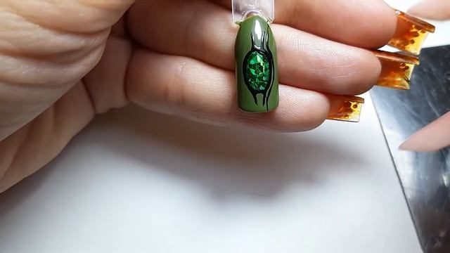 Отпечатывание фольги. Дизайн ногтей. Жидкие камни. смотреть онлайн