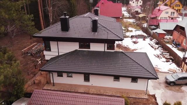 Строительство дома по проекту p726ge из несъемной опалубки Velox смотреть онлайн