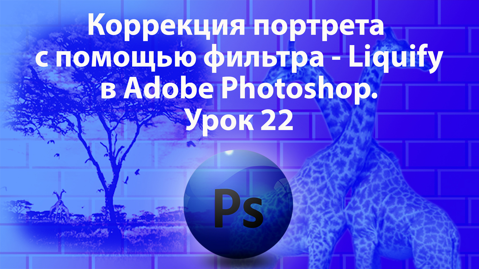 Уроки Фотошопа. Adobe Photoshop. Урок 22. Фильтр Liquify. Коррекция портрета с помощью фильтра. смотреть онлайн