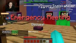 ФРЕДЖ и ЕГО ДРУЗЬЯ ИГРАЮТ в AMONG US в МАЙНКРАФТЕ