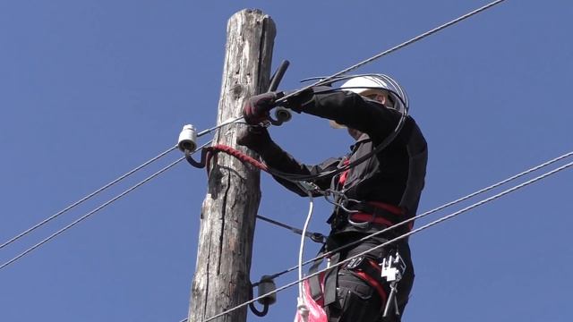 Электромонтаж Владивосток #4 - Установка щита учета на опоре ЛЭП смотреть онлайн