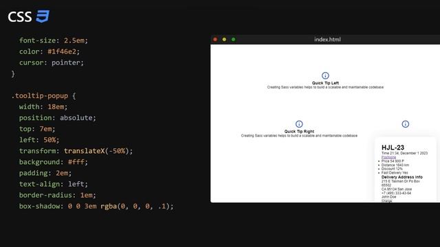 Advanced HTML, CSS Tooltips | Quick Tutorial