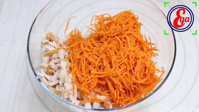 Просто! Быстро! Вкусно! Салат с копченой курицей, пекинской капустой и морковью по-корейски