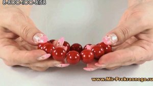 Браслет из прессованного коралла 16 1