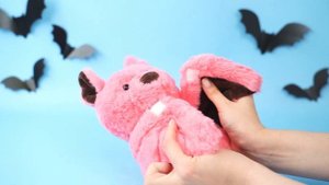Мягкая игрушка "Летучая Мышь" розовый, 24см