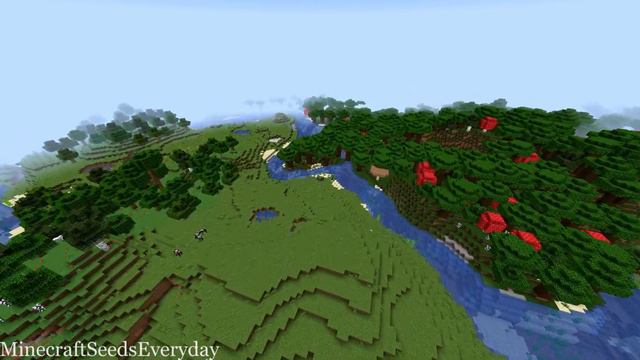 Minecraft Java 1.16.2 Seed: Three villages at spawn, ruined portal, and pillager post close by смотреть онлайн
