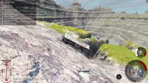 Beamng Drive Bus Crash - Bus IKARUS 250 vs Leap of Death Map, Jumping off a Huge Cliff | (GVC)