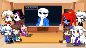 Undertale reacts to Sans vs Jevil (Lazy) (Short) (Papyton)