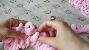 Узор "Волна" из Alize Puffy. Простой узор из пряжи Alize Puffy.