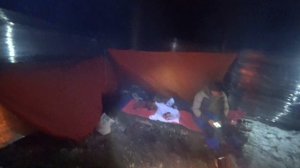 Ночевка зимой без палатки, укрытие из стрейч пленки, Татарстан поход Набережные Челны