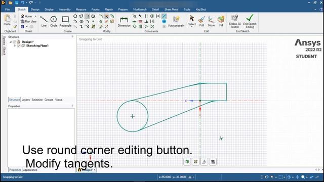 Ansys SpaceClaim Tutorial: Overview, Sketching and Extruding.