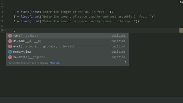 Starting Out With Python Chapter 2 exercise Program 13   Planting Grapevines Python Program