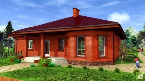 Проекты одноэтажных домов из кирпича – современная классика