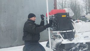 Самодельный домкрат для снегохода