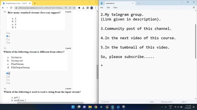 NPTEL Programming in Java Week 7 Quiz answers with detailed proof of each answer смотреть онлайн