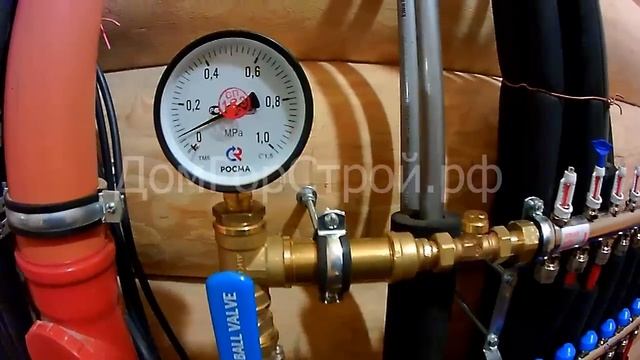 Опрессовка труб и проверка системы водяного теплого пола