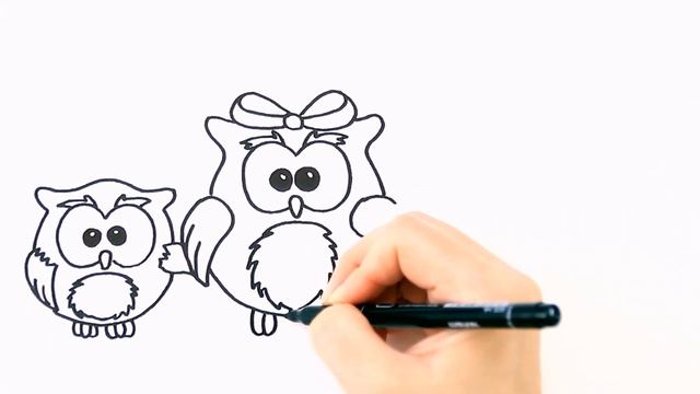 Как нарисовать СОВУ / Мультик раскраска СОВА / Раскрась Ка смотреть онлайн