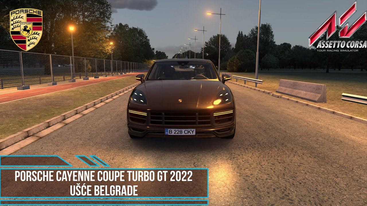 Porsche Cayenne Coupe Turbo GT 2022   Ušće Belgrade Assetto Corsa