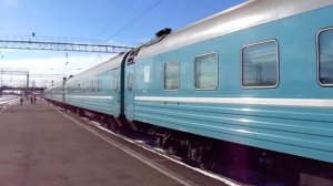 Прибытие ЭП2К-166 с поездом №072Ц Москва — Астана