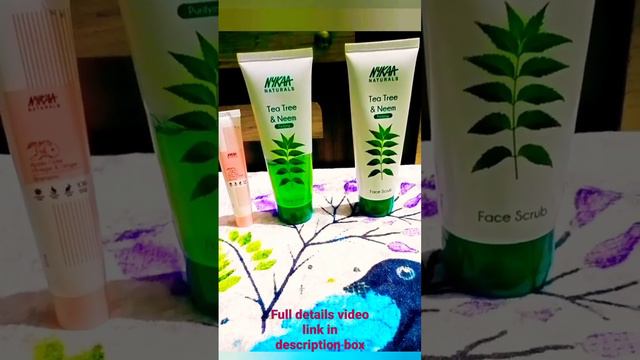 oily acne prone skin reviw 🤩 nyka natural tea tree &neem face wash & scrub Honest review 🤗 part 1