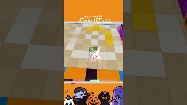 ? HeLLo KiTTy CaFe DeCoR  SPeeDBuiLD | HaLLoWeeN FLooR CaNDy CoRn?RoBLoX #shorts #robloxshorts