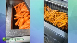 Настройка мойки для полирования и очистки корнеплодов: свекла, морковь, картофель с жесткими щеткам