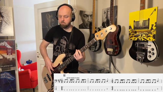 Metallica Room of mirrors Bass Cover with tabs