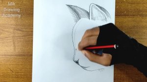 Pencil Sketch of Cat with Butterfly Drawing Tutorial | How To Draw Cat Drawing #MikDrawingAcademy