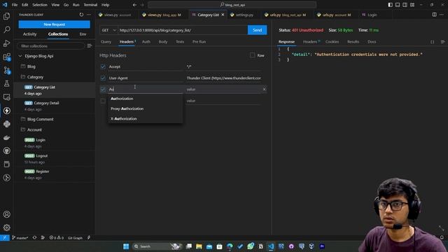 Build a RESTful API with Django: User Authentication and Login/Logout Functionality
