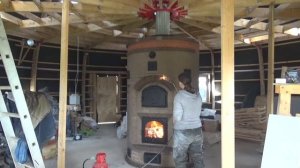 Первая растопка кирпичной печи после кладки