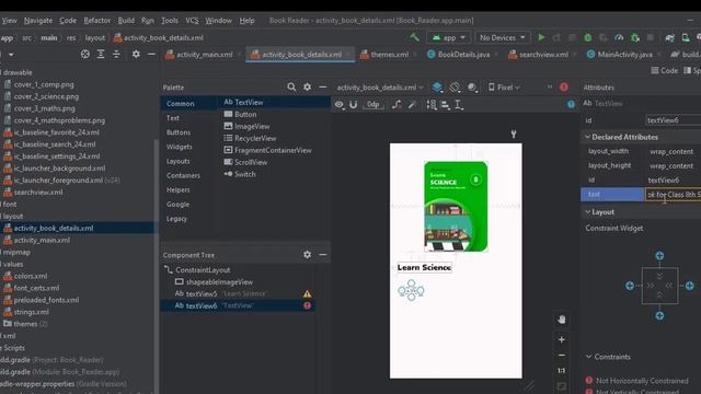 Book Reader in Android Studio | PDF Reader | Android Projects with Source Code | UI Design & Coding