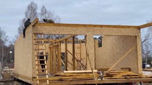 Строим БАРНХАУС из СИП-панелей. МЕЖЭТАЖНОЕ ПЕРЕКРЫТИЕ.(ДЕНЬ 9) Дом из СИП панелей в стиле БАРН ХАУС