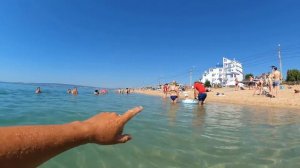 #Приморский. Сегодня 18.06.2022. Чёрное море. Пляж ракушечник. Обзор. Море 20.воздух 24. Утро 8.00