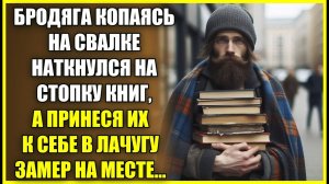 Бродяга копаясь на СВАЛКЕ наткнулся на стопку книг, а принеся их к себе в лачугу замер на месте.