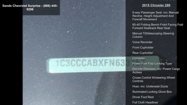 2015 Chrysler 200 - Sands Chevrolet Surprise - Surprise,... смотреть онлайн