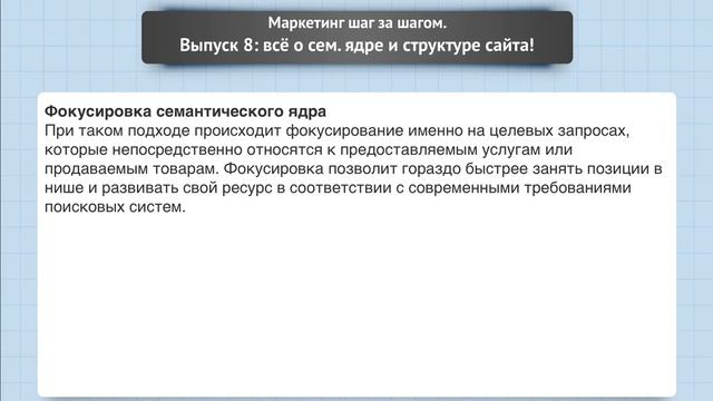 Выпуск 8: всё о семантическом ядре и структуре сайта