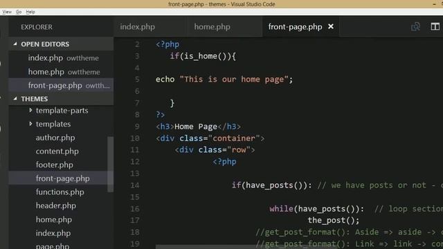 Wordpress Theme Development tutorial from scratch (Part 20) front-page.php vs home.php vs index.php