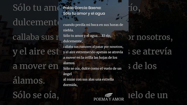 Pablo García Baena: Sólo tu amor y el agua [Poema] смотреть онлайн