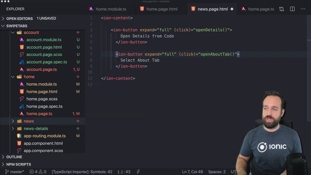 Building a Swipeable Tabs Navigation with Ionic 4+ смотреть онлайн