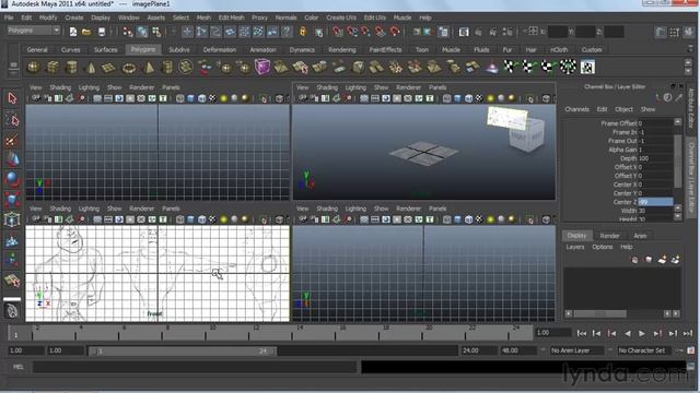 0108 Setting up the image planes in Maya.avi