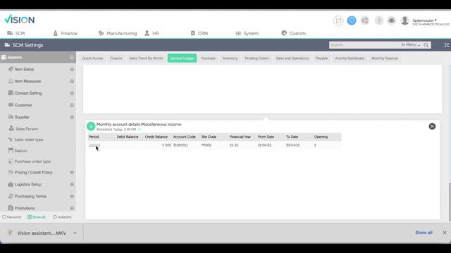 Vision ERP - Dashboard Overview. Proteus Technologies Pvt Ltd. 2023