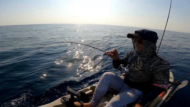 Black Marlin on kayak || Kayak fishing UAE || Light setup || Vertical Jigging смотреть онлайн