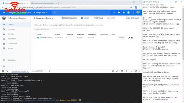 How to Launch containerized applications on kubernetes engine in Google cloud смотреть онлайн