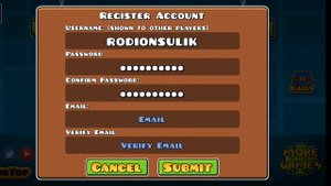 Как создать аккаунт в геометрии дш