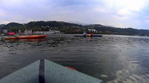 На пакрафте по озеру Панчарево, весна, София, Болгария